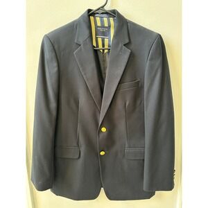 Nautica Boys Navy Blue Blazer Jacket Gold Anchor Buttons Size 16 Regular Formal